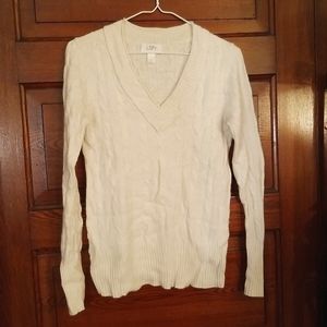 Ann Taylor Loft white sweater
